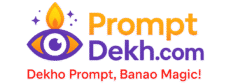 PromptDekh website official logo. Your ultimate platform for the best ChatGPT, Midjourney, and Image Generation AI Prompts in Hindi and English.