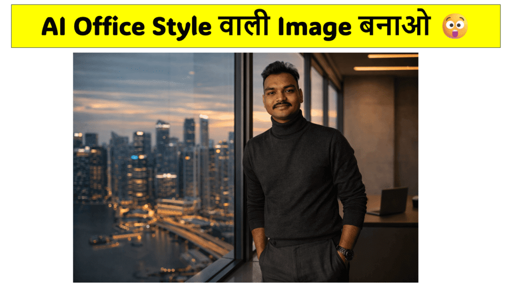 Ultra realistic cinematic office portrait with same face generated using ChatGPT AI prompt