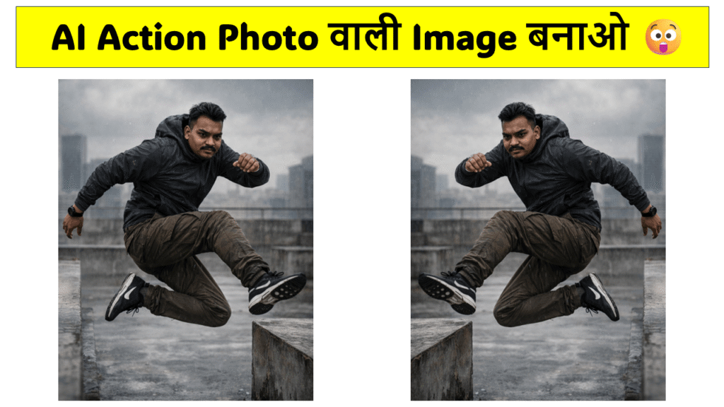 Ultra realistic parkour action portrait with same face generated using ChatGPT AI prompt