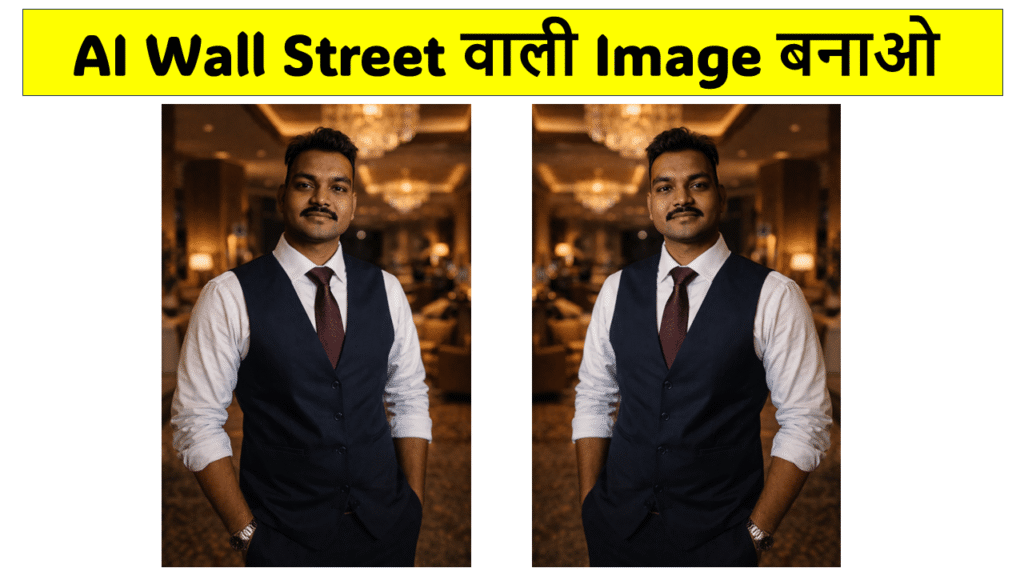 Wall Street style corporate portrait with same face generated using ChatGPT AI prompt